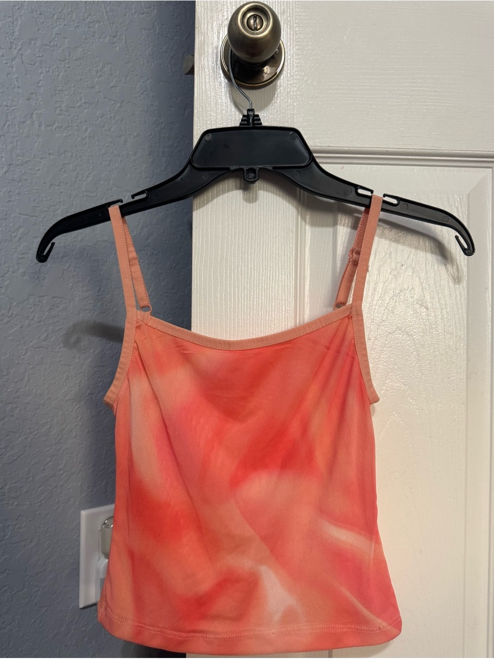 Women's Coral Tie-Dye Cami Tank Top